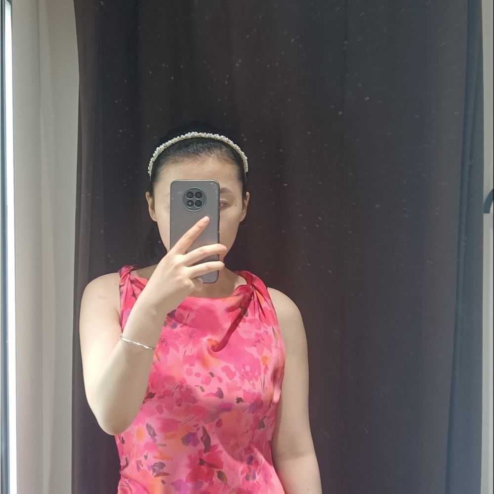Zara Stunnig Pink Floral Dresz